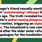 Older Sister’s Decade-Old Playground Secret Sparks Major Family Feud